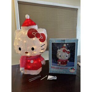 Hello Kitty Christmas 28” 3D Lighted Holiday Decor Jumbo Rare Kurt Adler 2012